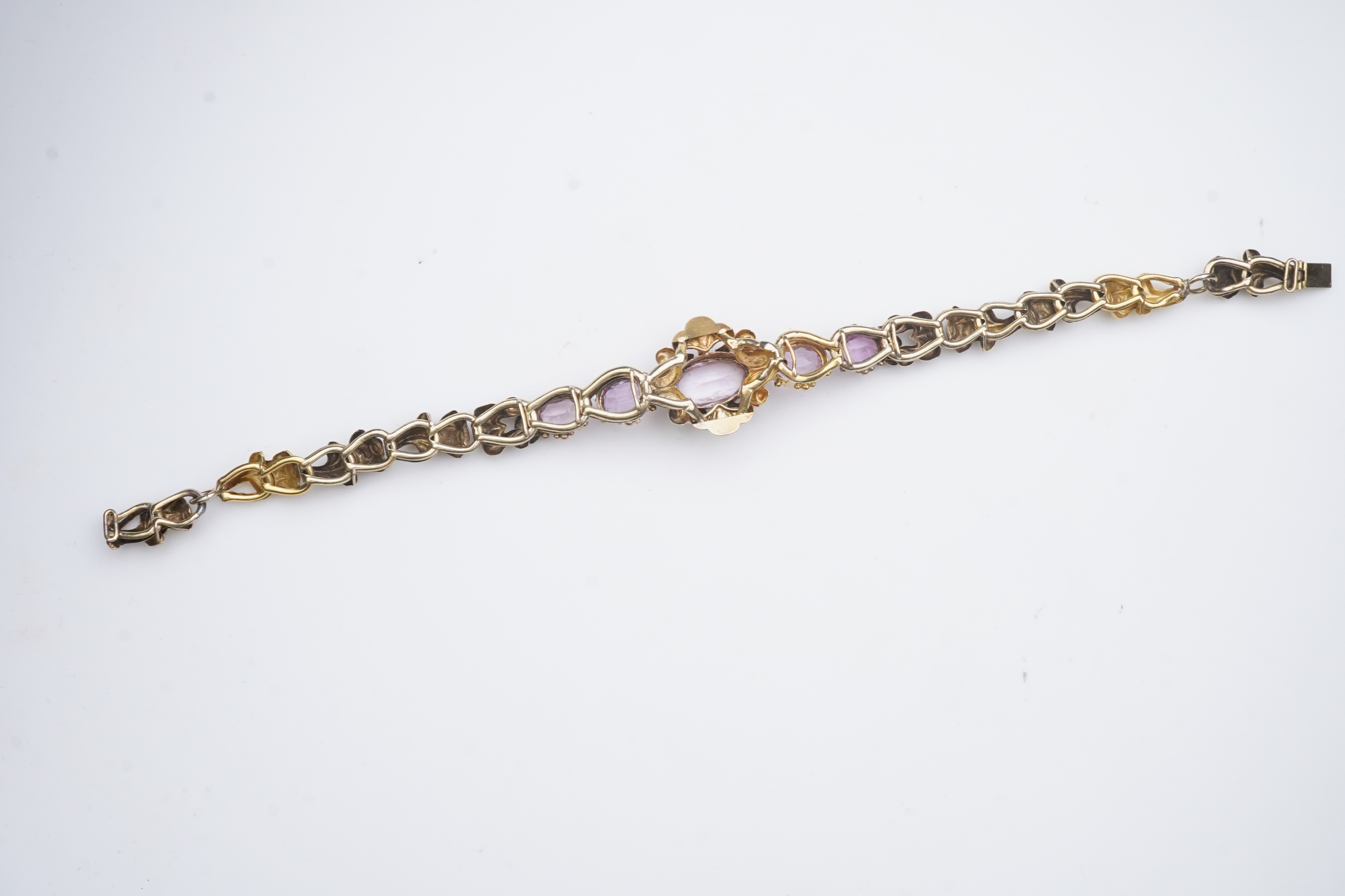 A pink topaz bracelet, mid 19th century